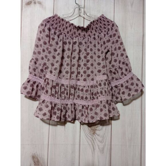 Eyeshadow Shirt Ladies Large Pink Chiffon Sheer - Picture 2 of 8
